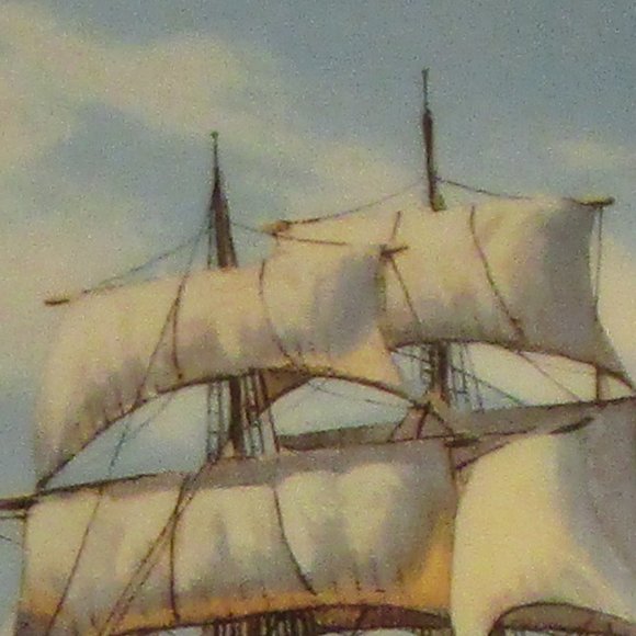 PAINTED CHINA PLATE:The Twighlight Under Full Sail - Picture 4 of 11